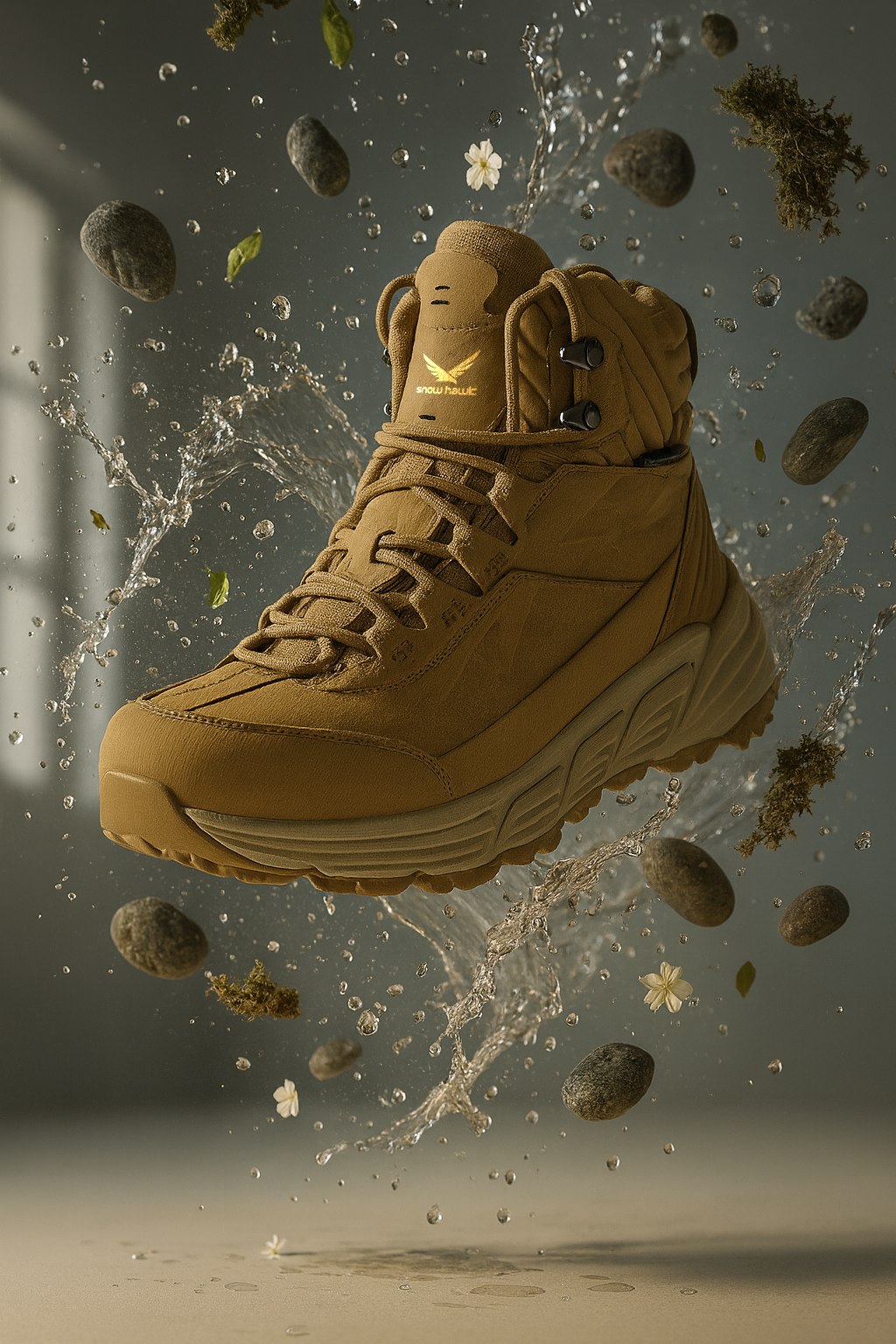 کفش ساق بلند مردانه ضد آب اسنوهاک کد SN-S1134M